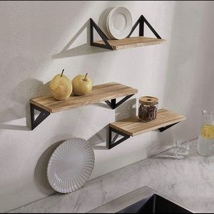 Rustic floating shelves